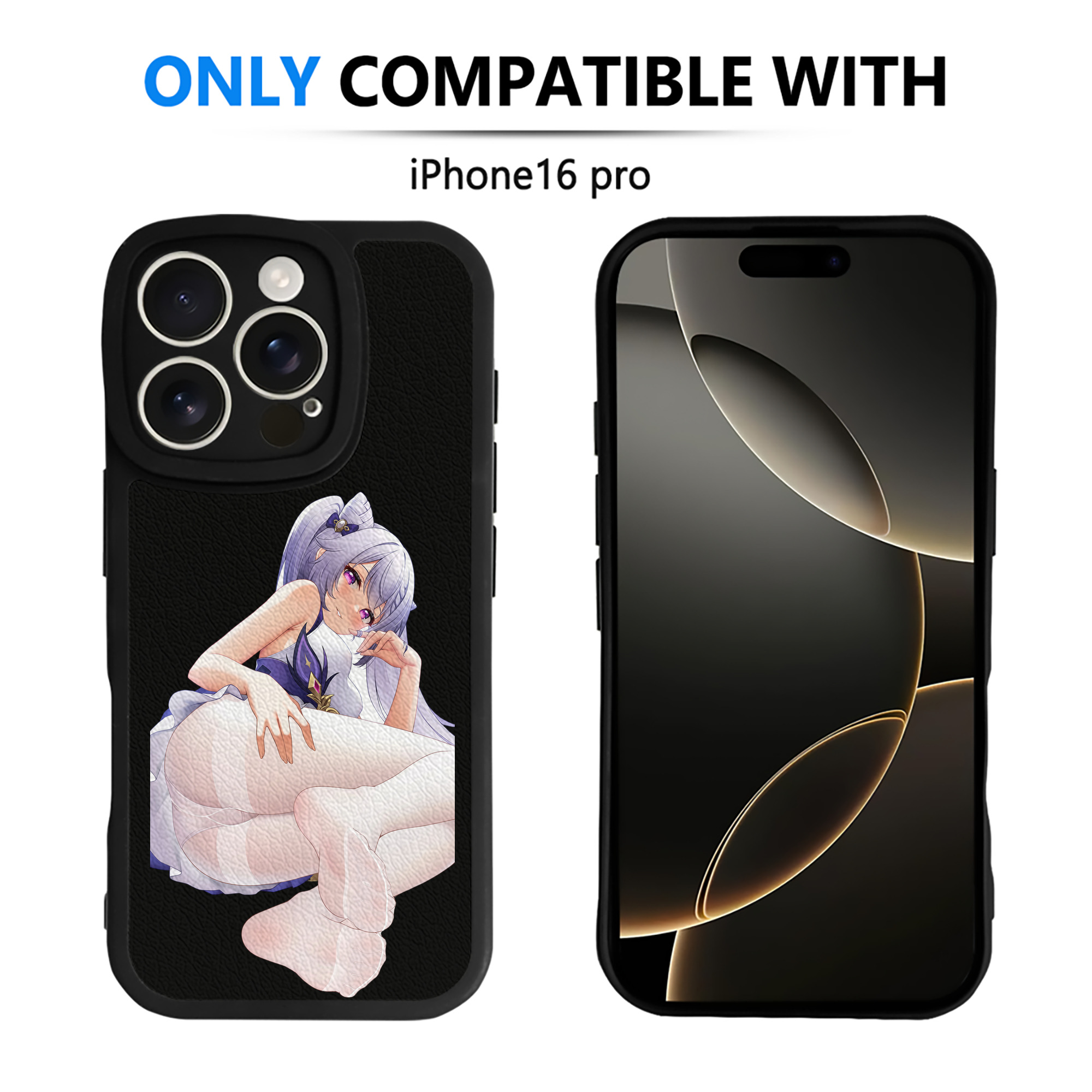 げんし神 刻晴 こくせい genshin Kokusei 【iPhone 16シリーズ対応】シリコンスマホケース（レザー調） 材質：シリコン